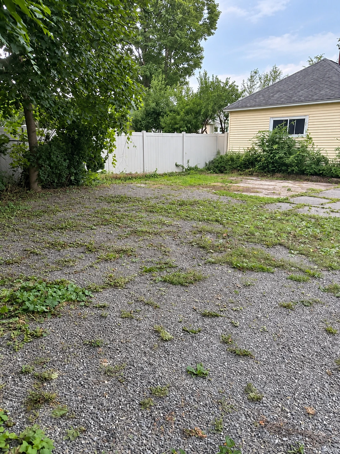 Former debris staging area after final cleanup